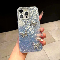 Housse de protection papillon à motif dynamique pour femme pour Apple 11/12/13/14/15 Pro Max pour iPhone 16/14 Plus/13 Pro Max