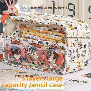 2025 nouveau Original volley-ball jeunesse bar douleur sac porte-<span class=keywords><strong>crayon</strong></span> fille Junior lycée garçon porte-<span class=keywords><strong>crayon</strong></span> Transparent porte-<span class=keywords><strong>crayon</strong></span> - Product Image 3