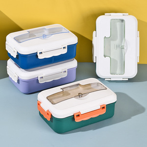 Lunch Box Compartmentalized Portable Sealed Food Grade PP <b>Material</b> Office Student Use - Product Image 3