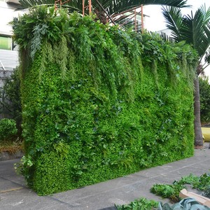 Mur végétal artificiel Dream Castle 30cm-100cm, ensemble de verdure en plastique pour montage mural, décoration intérieure et extérieure - Product Image 2