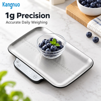 Timbangan Makanan Dapur Stainless Steel Mudah Dibersihkan Sensor Sentuh Layar LED Putih Timbangan Elektronik untuk Memasak