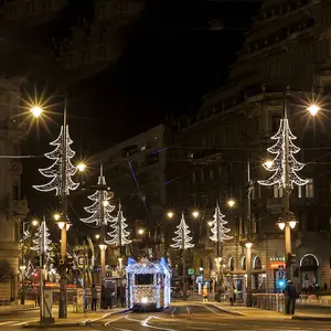 クリスマスフェスティバルLED装飾照明ストリート新年防水ホリデーデコレーションランタンモチーフライトアウトドア