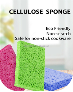 100% Spons Selulosa Alami Spons Pembersih Dapur Super Menyerap Air <span class=keywords><strong>Pink</strong></span> Spons Selulosa untuk Dapur Mencuci Piring - Product Image 6