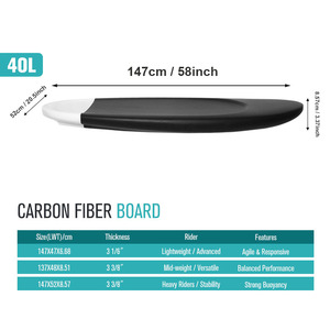 Planche de Foil Hydrofoil Rigide en Fibre de Carbone PMI pour Sports Nautiques, Design Personnalisé, 30L 35L 40L, pour <span class=keywords><strong>Surf</strong></span> Prone et Downwind, Prix Foilboard - Product Image 3