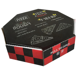 Scatola per <span class=keywords><strong>Pizza</strong></span> Nera Rotonda da 12 Pollici, Cartone per <span class=keywords><strong>Pizza</strong></span> Personalizzato con Stampa - Product Image 2