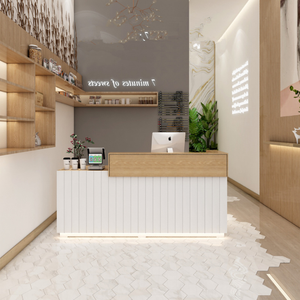 Mesa de mostrador de recepción de tienda de leche, nórdica, pequeña, comercial, ropa para mascotas, Bar - Product Image 2