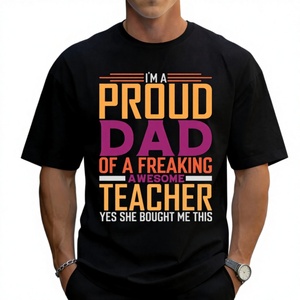 T-shirt décontracté vintage à manches courtes pour homme, 100 % coton, 180 grammes, vente en gros aux États-Unis - Product Image 1