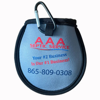 Pochette de lavage de balles de golf en néoprène personnalisée, sac de nettoyage de balles de golf portable avec mousqueton, accessoire de golf réutilisable