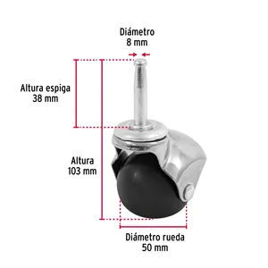 Maestro con 24 unità di caster sferico, 50 mm con perno tipo presa, FIERO - Product Image 2