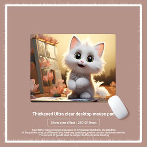 Tappetino da scrivania in gomma antiscivolo personalizzabile carino gatto <span class=keywords><strong>Mouse</strong></span> Pad antiscivolo resistente allo sporco trasferimento di calore stampato in Stock - Product Image 5