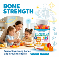 Gummies de Vitamine D3 pour Enfants en Forme de Balle – Complément Alimentaire en Gros pour des Os Forts et une Vitalité et une Énergie en Pleine Croissance