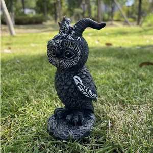 Statuetta di <span class=keywords><strong>Gufo</strong></span> Magico in Resina, Statua di Uccello Gotico per Stregoneria, Decorazione di Halloween, <span class=keywords><strong>Gufo</strong></span> Cornuto Occulto con Cappello da Mago - Product Image 6