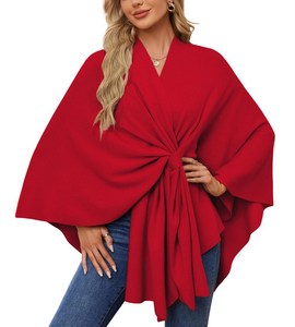 Ventes chaudes, mode décontractée, élégante, grand châle en cachemire chaud, châle en fourrure d'hiver, poncho, <span class=keywords><strong>cardigan</strong></span> en tricot, pull pour femmes - Product Image 1