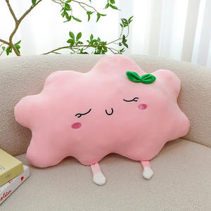 Almohada de Peluche con Forma de Sol y Nube para Niños, Personalizada al por Mayor, en Amarillo, Rosa y Blanco, con Forro de Malla, Diseño Moderno, Muñeca para Dormir - Product Image 3