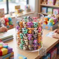 Figurines d'animaux de dessin animé miniatures en plastique assorties pour animaux de bureau, jouets de remplissage, boîtes à trésors, boîtes à récompenses et récompenses de classe