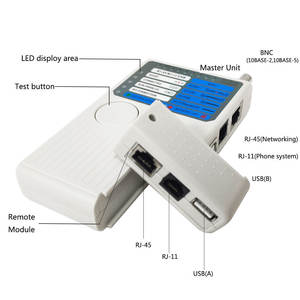 Testeur de câbles réseau 4-en-1 LAN, coaxiaux, d'alimentation, de batterie, de suivi, de détection, de télécommande, RJ11, RJ45, USB, BNC - Product Image 5