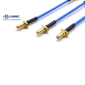 SMA nữ vách ngăn 2 lỗ mặt bích để SMA 4 lỗ mặt bích hàn cho. 141 Cáp - Product Image 4