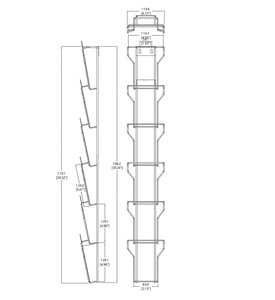 <span class=keywords><strong>Wall</strong></span> Mount hiển thị cho bưu thiếp túi dọc 4x6 ''chủ thẻ 6 túi dây chủ thẻ tùy chỉnh chấp nhận - Product Image 3