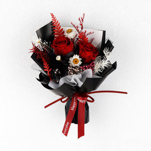 <span class=keywords><strong>ช่อ</strong></span>ดอกไม้ขนาดเล็กงานทำมือดอกไม้ดอกกุหลาบจริงผสมนิรันดร์สำหรับของขวัญวันคริสต์มาสวาเลนไทน์ - Product Image 2