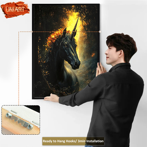 Custom Fantasy Unicorns Glossy Spirit Animals Canvas <strong>Nursery</strong> Wall Art Decor Baby Room Crystal Porcelain Digital Canvas Art <strong>Print</strong> - Product Image 4