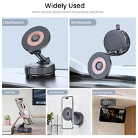 Pemegang Ponsel Magnetik untuk Mobil, Dudukan Ponsel di Mobil, Pemegang Handphone untuk Mobil, Putaran 360 Derajat, Vakum Hisap, Dashboard, Kaca Depan, Meja, Gym