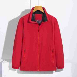 Customized Autumn Winter Workwear Stand Collar Windbreaker Thin Polyester Leisure Uniforms With Logo Design - Product Image 5