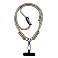 Cordon de téléphone universel réfléchissant en polyester durable de 8 mm, bandoulière/poignet/cou, réglable avec fermoir détachable, pour extérieur
