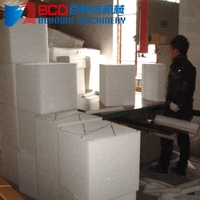 Machine à blocs de mousse à coupe verticale pour grande table de travail avec composants de noyau d'engrenage de moteur pour la fabrication d'éponge de cuisine en mousse à haute densité