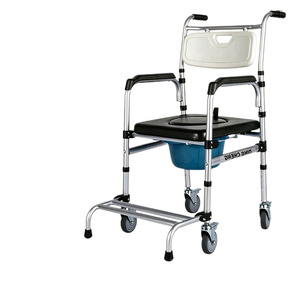 Aluminum Alloy <b>Shower</b> <b>Chair</b> With Wheels 60.5x50x15 Cm 150kg Load Capacity <b>For</b> <b>Elderly</b> Pregnant Disabled Bathroom Safety - Product Image 3