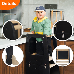 <span class=keywords><strong>4</strong></span>-in-1 có thể gập lại nhà bếp bằng gỗ Helper bước phân cho trẻ mới biết đi học tháp với bảng đen cho trẻ em - Product Image 5