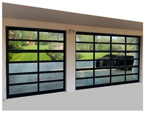 Portes <span class=keywords><strong>de</strong></span> <span class=keywords><strong>garage</strong></span> sectionnelles modernes 2025, 16x8, en aluminium, avec isolation en verre, coulissantes, pliantes, portail piétonnier, <span class=keywords><strong>prix</strong></span> des portes <span class=keywords><strong>de</strong></span> <span class=keywords><strong>garage</strong></span> - Product Image 6