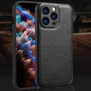 Luxe pleine fleur téléphone portable couverture arrière en cuir étui de téléphone pour iPhone 16 15 14 <span class=keywords><strong>1312</strong></span> 11 Pro Max - Product Image 6