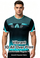 Nouveau T-shirt de sport classique pour homme en polyester, respirant et anti-humidité, idéal pour le badminton et la course à pied, avec sublimation de qualité.