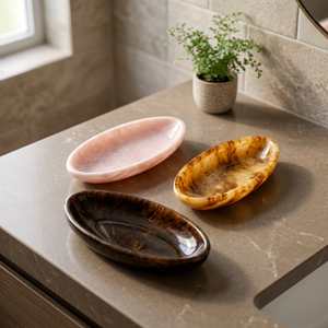Oval <b>Ceramic</b> Decorative <b>Plate</b> Handmade Polished Wabi Sabi Style Solid Color Dishes & <b>Plates</b> - Product Image 1