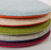 Coussins de siège ronds en feutre tricoté doux, fabriqués à 100 % en polyester, imperméables et anti-escarres, pour usage hôtelier, 40x40cm