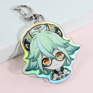 Tùy chỉnh thiết kế cầu vồng Keychain Acrylic Holographic nhựa Epoxy Keychain ba chiều quyến rũ - Product Image 4