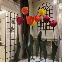 Décoration de mariage faite à la main, toile de fond de fleurs, fleurs artificielles géantes de pissenlit, décoration de fleurs, grande fleur
