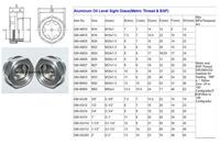 Marché américain 3/8 NPT Dome Oil Level Sight Glass Liquid Sight Glass Domed Oil Sights