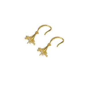 Pendientes de Plata S925 con Forma de Mariposa, con Borla Larga y Perla Hueca, Accesorio de Joyería DIY 1226 - Product Image 5