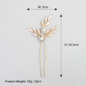 3pcs/set Offre Spéciale Accessoires de <span class=keywords><strong>cheveux</strong></span> de <span class=keywords><strong>mariage</strong></span> <span class=keywords><strong>Épingle</strong></span>s <span class=keywords><strong>à</strong></span> <span class=keywords><strong>cheveux</strong></span> en alliage en forme de U pour femmes Coiffes en strass <span class=keywords><strong>Épingle</strong></span>s <span class=keywords><strong>à</strong></span> <span class=keywords><strong>cheveux</strong></span> en feuille de métal - Product Image 5