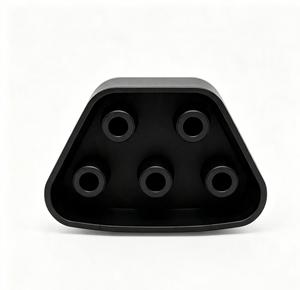 Composant carré en plastique noir avec quatre protubérances cylindriques, service de moulage par injection de plastique ABS sur mesure - Product Image 6