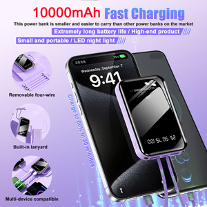 Gran oferta, bancos de energía de carga rápida de 10000mAh para teléfono con Cable y pantalla Digital LED, Banco de energía portátil para regalo - Product Image 3