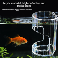 Tube d'alimentation rectangulaire en acrylique pour aquarium, design coulant, anti-flottant, écologique, durable, outil d'alimentation pour petits poissons