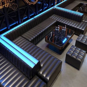 بو الجلود الحديثة النادي الليلي أريكة كبار الشخصيات صالة سوداء ملهى ليلي بار أثاث وحدات فندق صالة كشك أدى الجلوس KTV بار أريكة - Product Image 5