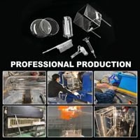 Bécher en quartz personnalisé OEM ODM, verrerie de laboratoire en quartz fondu, résistant aux hautes températures, en verre de silice transparent avec bec verseur pour la recherche