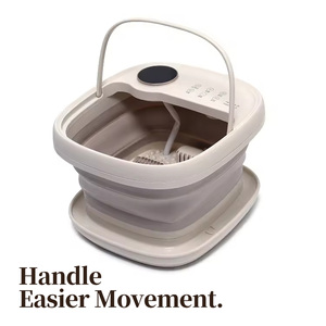 Usine directement vente nouvelle conception pliable pied Spa masseur Portable télécommande chauffage lumière rouge bulle 10L pied - Product Image 6