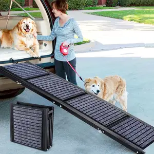 CANBO-Rampa ajustable para perros grandes, escalera plegable para perros al aire libre