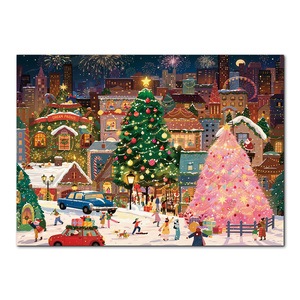 Rompecabezas de Navidad con Diseño de Plaza Nevada, Rompecabezas de Papel para Encontrar Objetos, Juego Familiar para Adultos y Niños, Regalo de Navidad - Product Image 3