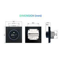 220V 24V Termostato Programable Habitación Digital Fan Coil HVAC WIFI Termostato inteligente