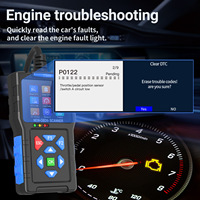 T300 OBD2 Escáner 2 en 1 Herramienta de diagnóstico Probador de batería de automóvil y lector de código Herramientas de reparación de automóviles transparentes con 1 año de garantía